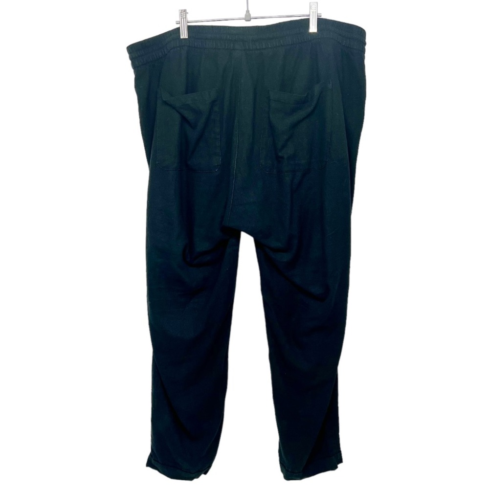 Old Navy Black Blend Linen Pull On Casual Pants Women’s XL - Picture 5 of 9